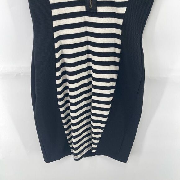 Monteau Women's Black and White Stripe Sheath Dress Small bodycon - Picture 7 of 9